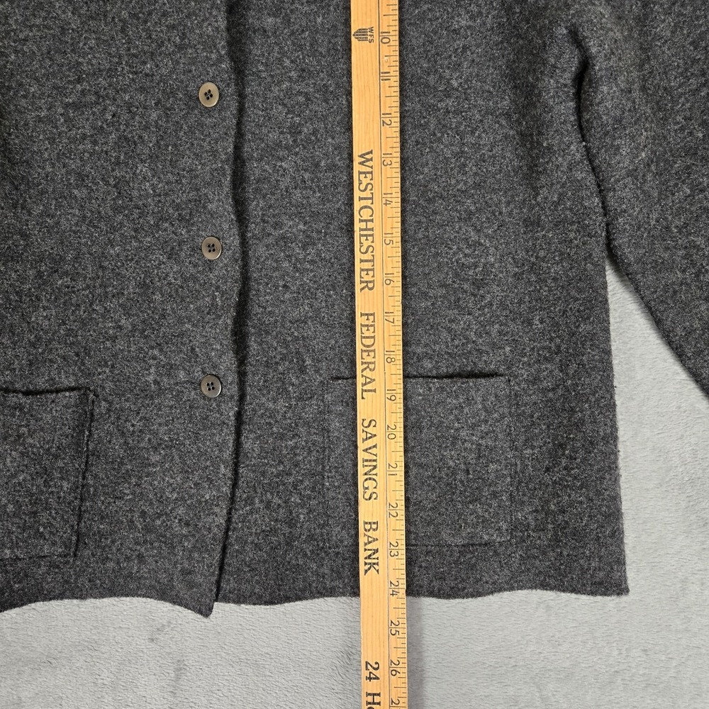 Vintage Eileen Fisher 100% Boiled Wool 2 Piece Set Womens S/M Jacket Pants Gray - Picture 9 of 16